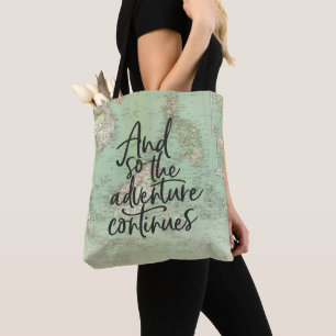 Vintage Karte Abschluss Abenteuer-Drehbuch Tasche