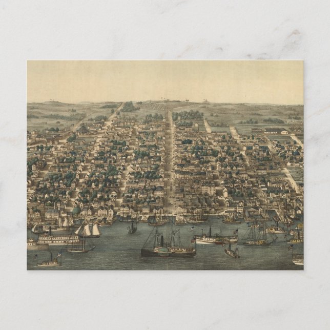 Vintage Karte Alexandria VA (1863) (Vorderseite)