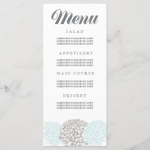 Vintage Karte Aqua Zinnia Blume Hochzeiten