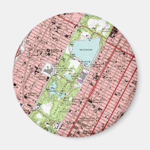 Vintage Karte Central Park New York City Magnet