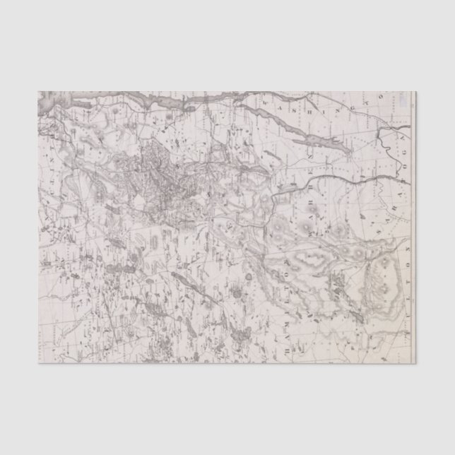 Vintage Karte der Adirondacks New York Seidenpapier (Vorderseite)
