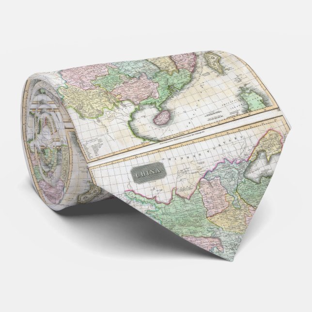 Vintage Karte der China (1815) Krawatte (Gerollt)