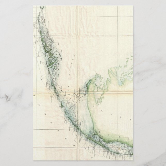 Vintage Karte der Florida-Schlüssel (1859) (Vorderseite)