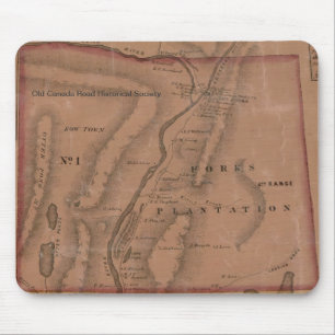 Vintage Karte der Gabeln, Maine - Mouspad Mousepad