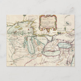 Vintage Karte der Großen Seen