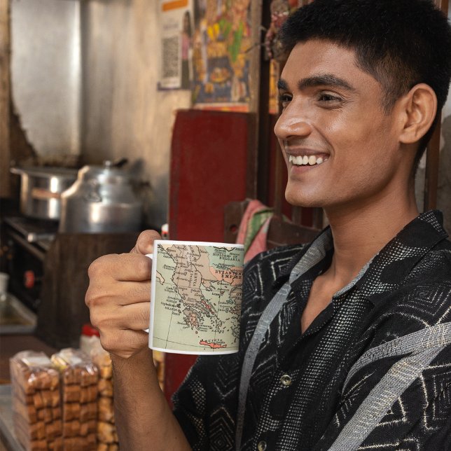 Vintage Karte der Großen Seen Kaffeetasse (Von Creator hochgeladen)