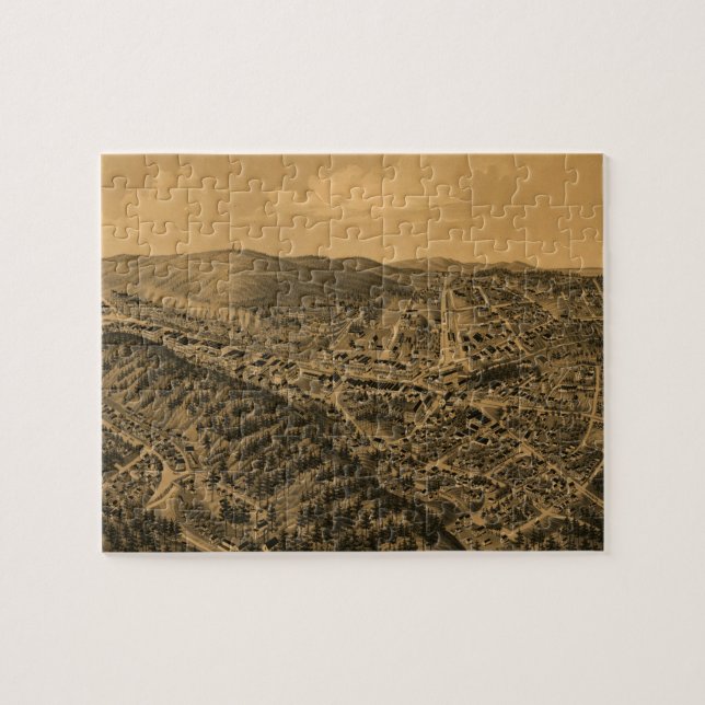 Vintage Karte der Hot Springs AR (1888) (Horizontal)