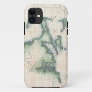 Vintage Karte der Massachusetts-Küstenlinie Case-Mate iPhone Hülle