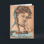 Vintage Karte der Mutter Tages<br><div class="desc">Reizende Karte für diese spezielle Mamma,  Gebrauch für den Tag der Mutter oder ihr Geburtstag. Vintager Druck war aufgeräumt worden,  colorized mit addierter Fahne. Fertigen Sie das Innere mit Ihrer eigenen Mitteilung besonders an.</div>