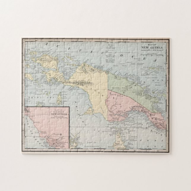 Vintage Karte der neuen Guinea (1901) (Horizontal)