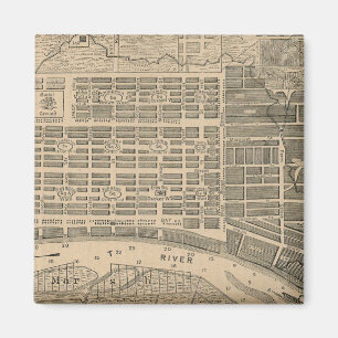 Vintage Karte der Savanne Georgia (1818) Magnet