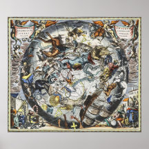 Vintage Karte der Sky Constellations