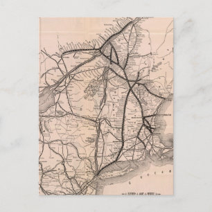 Vintage-Karte des Boston und Montreal Eisenbahnsys Postkarte