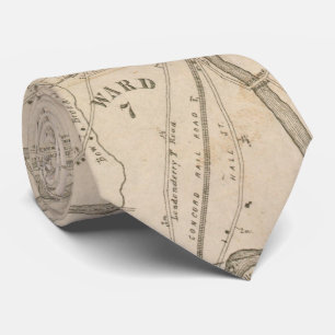 Vintage Karte des Concord NH (1855) Krawatte