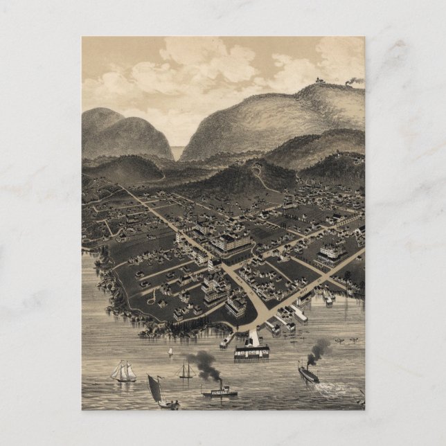 Vintage Karte des Hafens von Bar (1886) (Vorderseite)