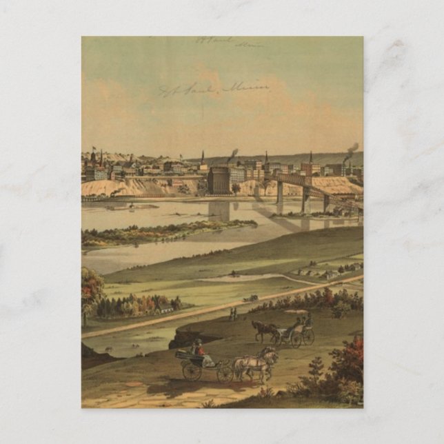 Vintage Karte des hl. Paul Minnesota (1874) (Vorderseite)