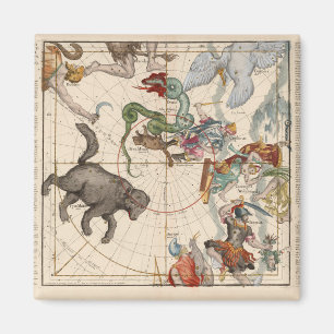 Vintage Karte des Nordpols Magnet