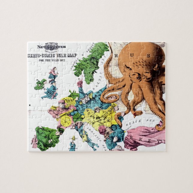 Vintage Karte des politischen Cartoon Europas (187 (Horizontal)
