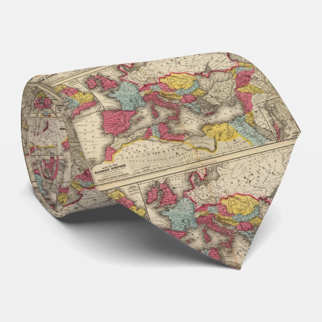 Vintage Karte des römischen Reiches (1875) Krawatte (Gerollt)