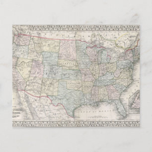 Vintage Karte des Scrapbook Paper der Staaten