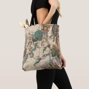 Vintage Karte des Südpols Tasche