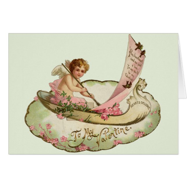 VINTAGE KARTE DES VALENTINES TAGES (Vorderseite (Horizontal))