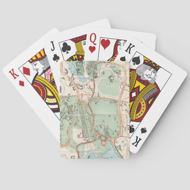 Vintage Karte des Zentralparks (1860) Spielkarten (Rückseite)