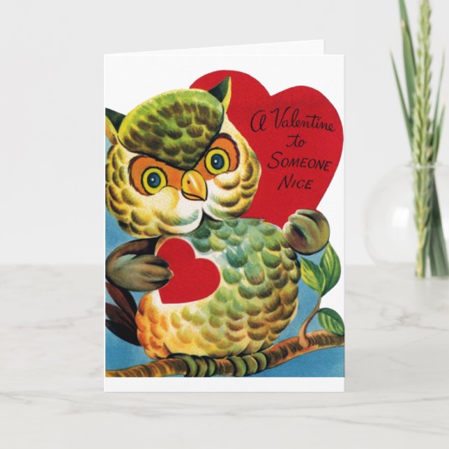 Vintage Karte Eulevalentines Tages (Vorderseite)