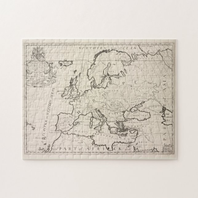 Vintage Karte Europas (1700) (Horizontal)