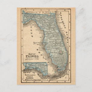 Vintage Karte Florida Postkarte
