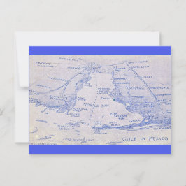 Vintage Karte für die mobile Bay