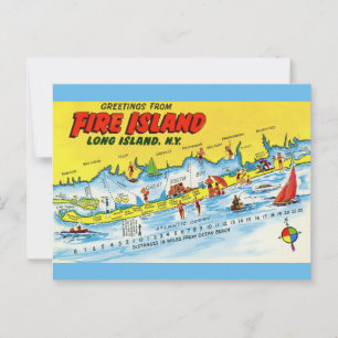 Vintage Karte für Feuerinseln