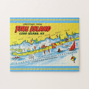 Vintage Karte für Feuerinseln