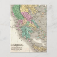 Vintage Karte Griechenlands (1827)