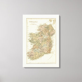 Vintage Karte Irlands 1862 Leinwand