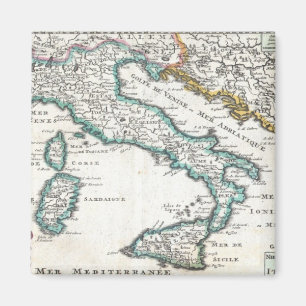Vintage Karte Italiens (1706) Magnet