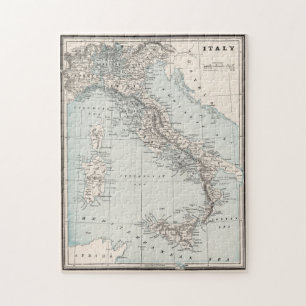 Vintage Karte Italiens (1893)