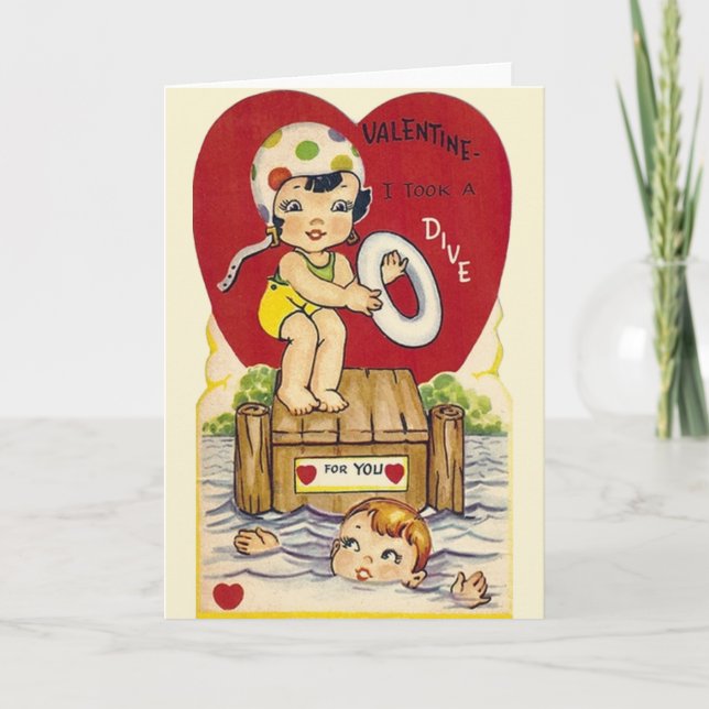 Vintage Karte Leben-Schutzvalentines Tages (Vorderseite)
