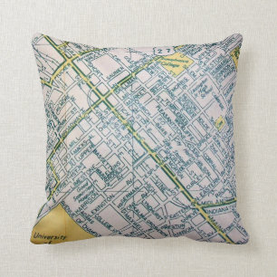 Vintage Karte LEXINGTONS, KY Kissen