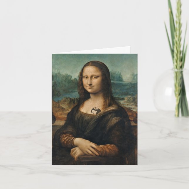 Vintage Karte "Mona Lisa" (Vorderseite)