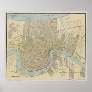 Vintage Karte New Orleans (1919) Poster