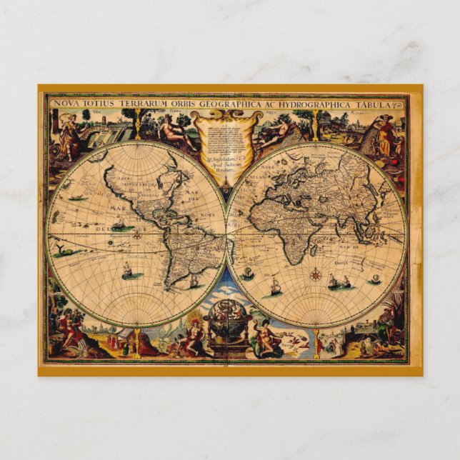 Vintage Karte Nova totius terrarum 1625 (Vorderseite)