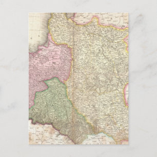 Vintage Karte Polens (1818)