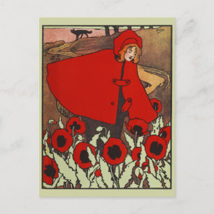 Vintage-Karte Rotkäppchen-Postkarte Postkarte