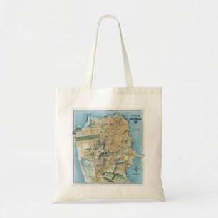 Vintage Karte San Francisco Tragetasche