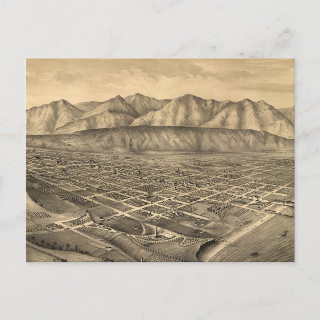 Vintage Karte Santa Barbara CA (1877) (Vorderseite)