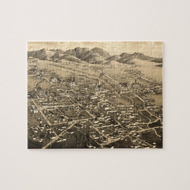 Vintage Karte Santa Fe (1882) (Horizontal)