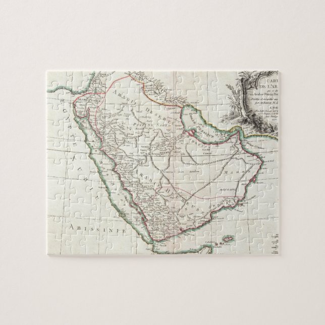 Vintage Karte Saudi-Arabiens (1771) (Horizontal)