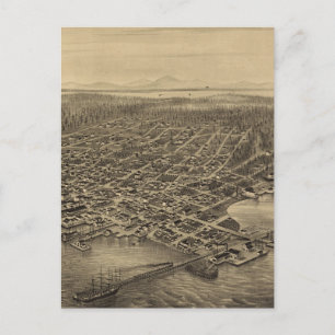 Vintage Karte Seattles (1878)