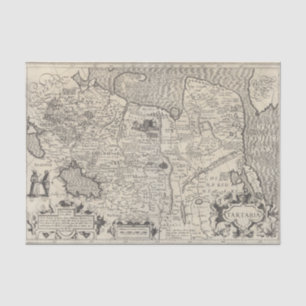 Vintage Karte Seidenpapier